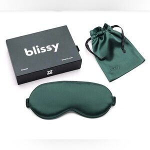 Blissy Mulberry Silk Sleep Mask - Emerald l COLOR SOLD OUT ONLINE l BRAND NEW